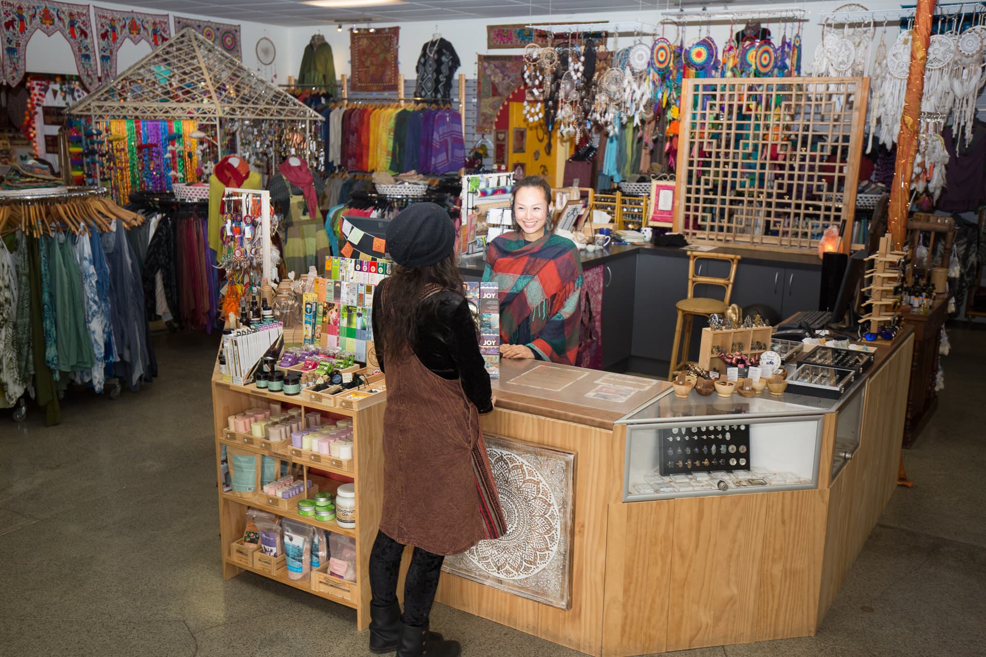 A welcoming space inside Himalayan Trading Post